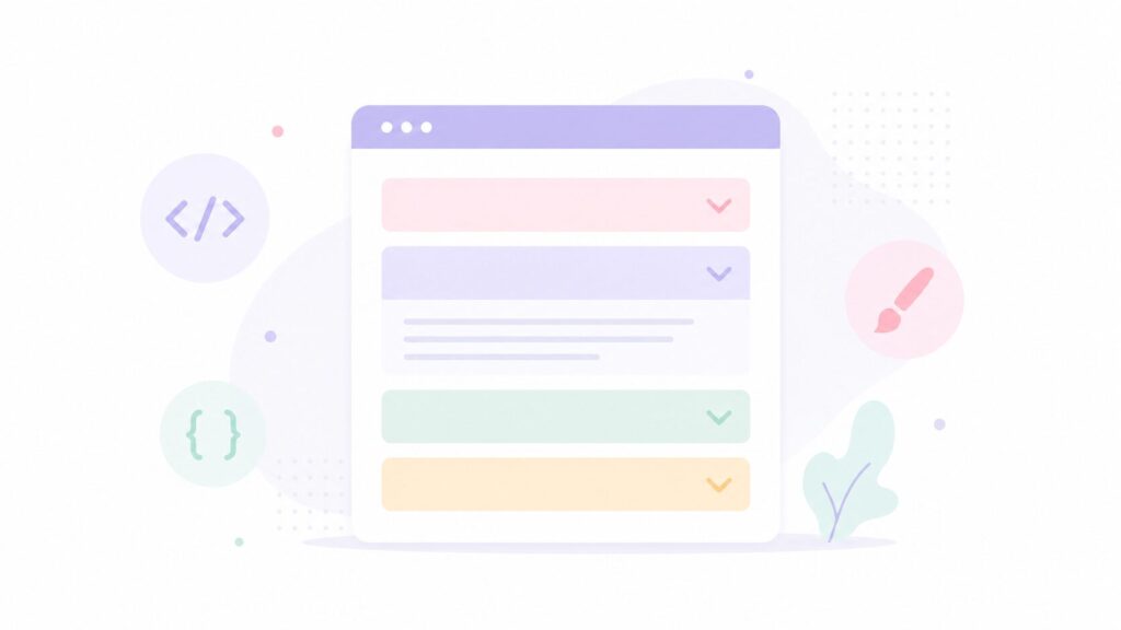 WordPressカスタムHTMLで作るおしゃれなアコーディオン10選|HTML+CSSコード付き