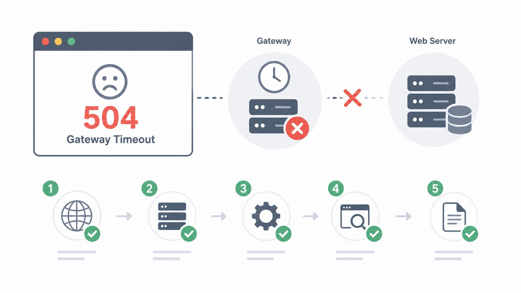 504 Gateway Timeoutとは？サイトが表示されない時の原因と確認手順