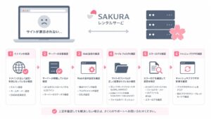 さくらのレンタルサーバーでサイトが見れない時の確認手順